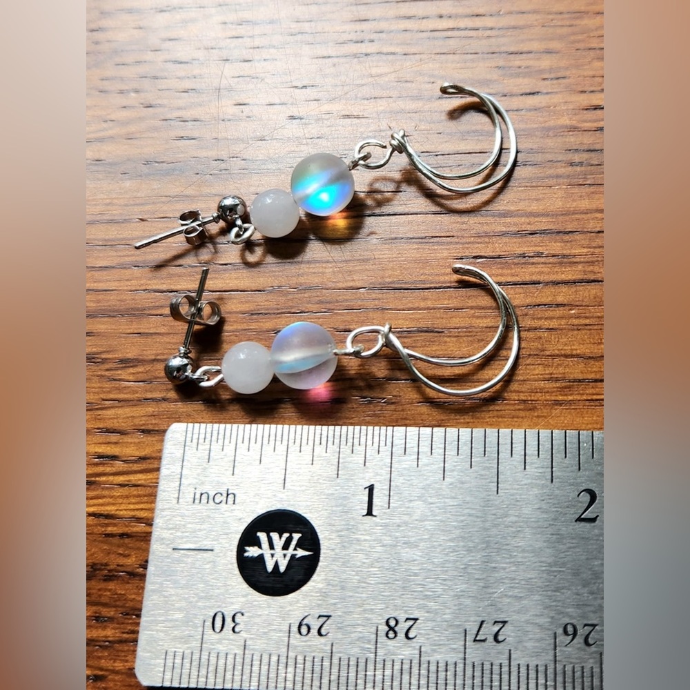 Silver post earrings